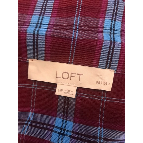 NWOT LOFT gingham shirt with shoulder cutouts - Picture 4 of 4